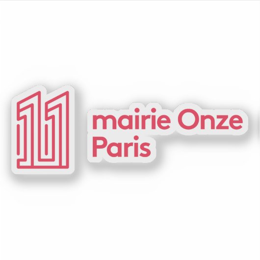 De logo van het 11e arrondissement sticker (Voorkant)