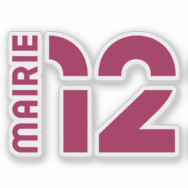 De logo van het 12e arrondissement sticker