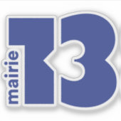 De logo van het 13e arrondissement sticker (Voorkant)