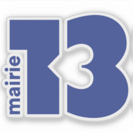 De logo van het 13e arrondissement sticker