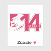 De logo van het 14e arrondissement sticker (Vel)