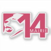 De logo van het 14e arrondissement sticker (Voorkant)