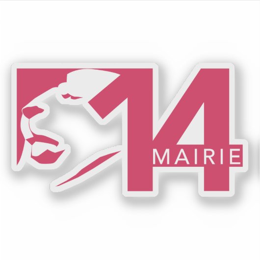 De logo van het 14e arrondissement sticker (Voorkant)
