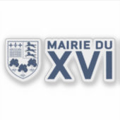De logo van het 16e arrondissement sticker (Voorkant)