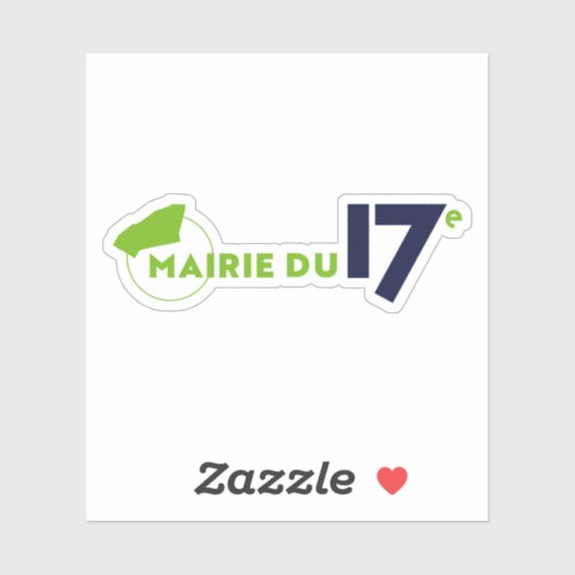 De logo van het 17e arrondissement sticker (Vel)