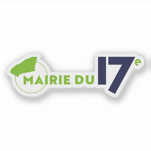 De logo van het 17e arrondissement sticker (Voorkant)