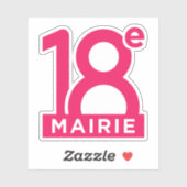 De logo van het 18e arrondissement sticker (Vel)