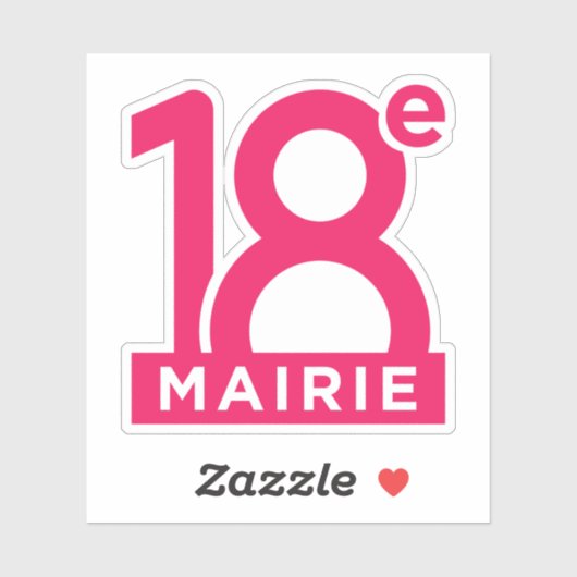 De logo van het 18e arrondissement sticker (Vel)