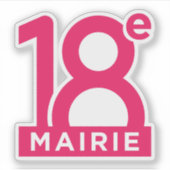 De logo van het 18e arrondissement sticker (Voorkant)