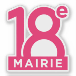 De logo van het 18e arrondissement sticker