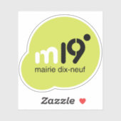De logo van het 19e arrondissement sticker (Vel)