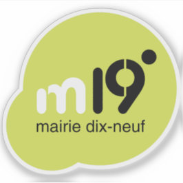 De logo van het 19e arrondissement sticker