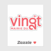 De logo van het 20e arrondissement sticker (Vel)