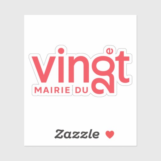 De logo van het 20e arrondissement sticker (Vel)
