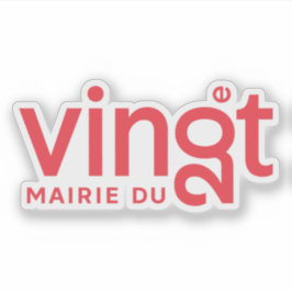 De logo van het 20e arrondissement sticker