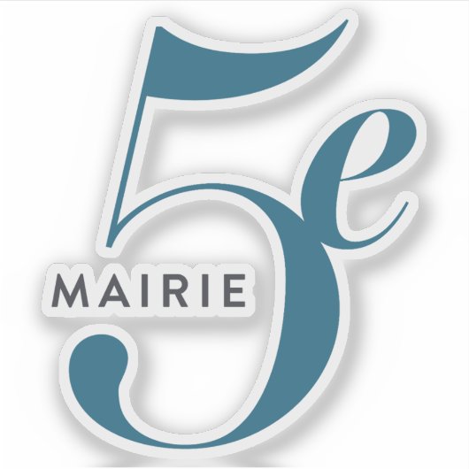 De logo van het 5e arrondissement sticker (Voorkant)