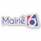 De logo van het 6e arrondissement sticker (Voorkant)