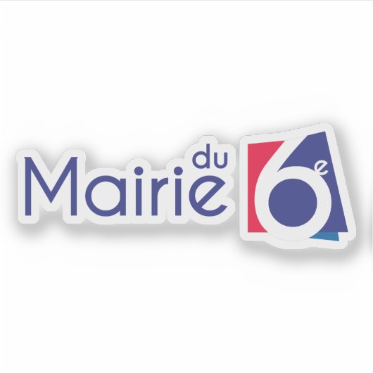 De logo van het 6e arrondissement sticker (Voorkant)
