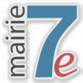 De logo van het 7e arrondissement sticker (Voorkant)