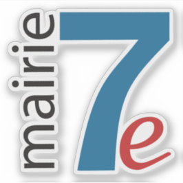 De logo van het 7e arrondissement sticker