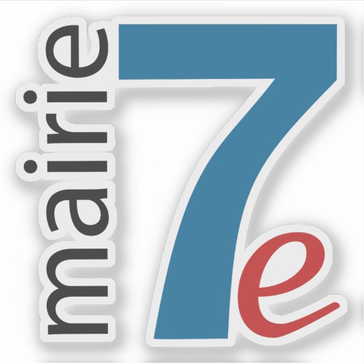 De logo van het 7e arrondissement sticker (Voorkant)