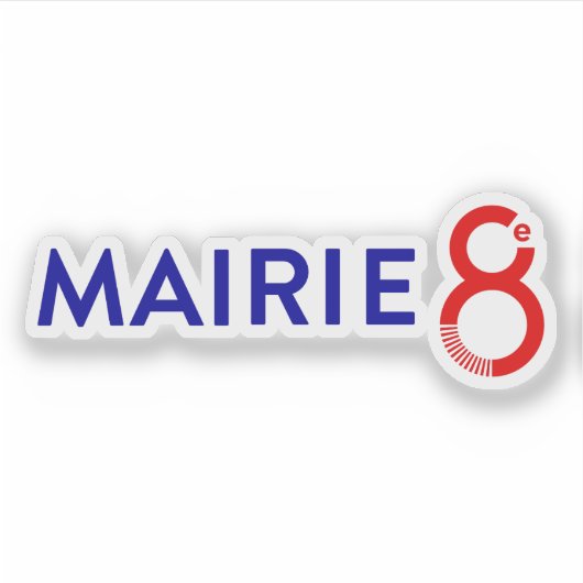 De logo van het 8e arrondissement sticker (Voorkant)