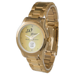 De Logo van het bedrijf 50 jaar van Dienst Horloge