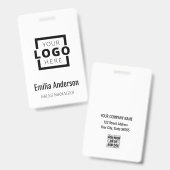 De Logo van het bedrijf met de Eerste en Laatste C Badge (Front & Back)