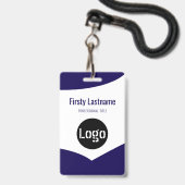 De Logo van het bedrijf met de Eerste en Laatste C Badge (Voorzijde met lanyard)