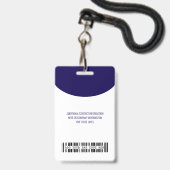 De Logo van het bedrijf met de Eerste en Laatste C Badge (Achterkant met lanyard)