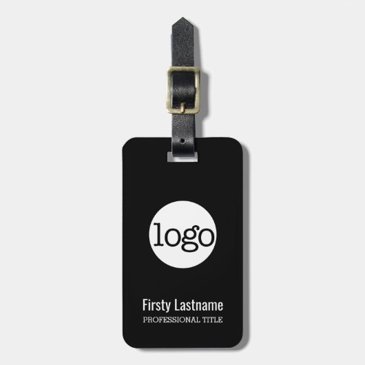 De Logo van het bedrijf met de Eerste en Laatste C Bagagelabel (Voorkant verticaal)