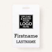 De Logo van het bedrijf met gebied voor Eerste en  Badge (Achterkant)