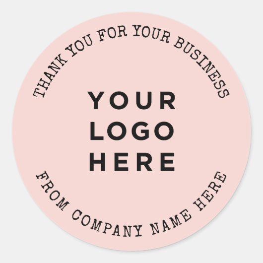 De Logo van het Bedrijf van de douane Dank u voor Ronde Sticker (Voorkant)