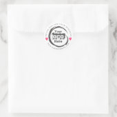 De Logo van het Bedrijf van de douane Dank u voor Ronde Sticker (Tas)
