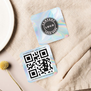 De Logo van het Bedrijf van de douane en QR Code H Vierkante Visitekaartje