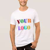 De Logo van het Bedrijf van de douane en Tekst Uw  Tri-Blend Shirt (Voorkant)
