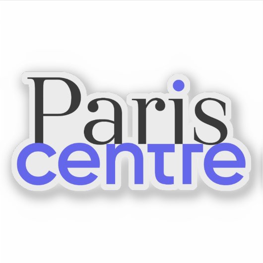 De logo van het Parijse Centrum (rond. 1, 2, 3 & 4 Sticker (Voorkant)