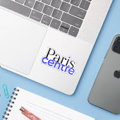 De logo van het Parijse Centrum (rond. 1, 2, 3 & 4 Sticker (Laptop met iPhone)