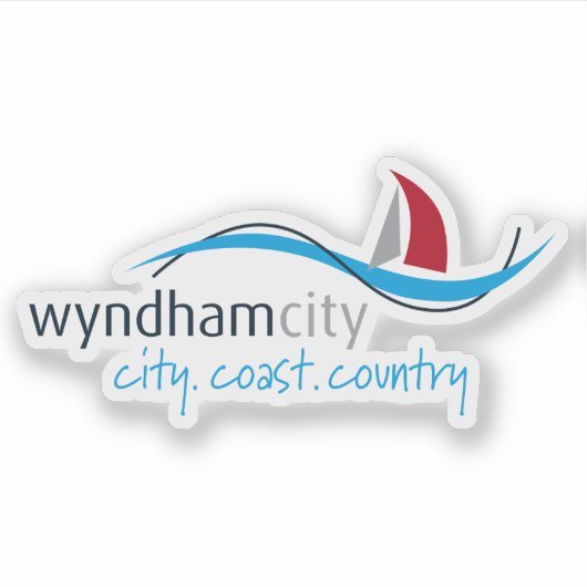De logo van Wyndham City, Australië Sticker (Voorkant)