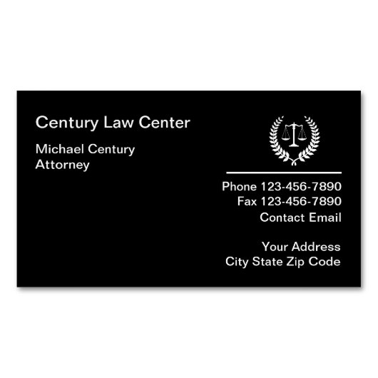 De Logo-Visitekaartje magneet van de moderne advoc (Voorkant)