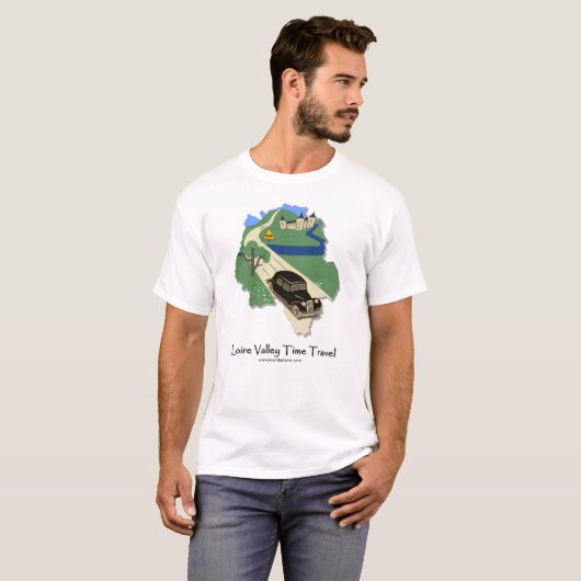 De Loire Valley per klassieke auto T-shirt (Voorkant volledig)