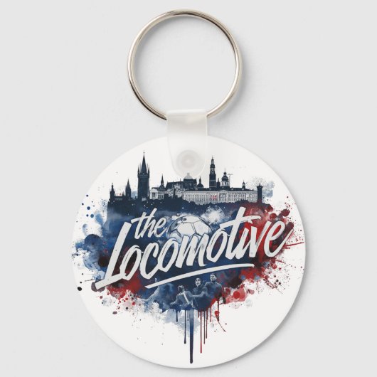 de Lokomotive - de bijnaam van de Tsjechische Rep. Sleutelhanger (Voorkant)