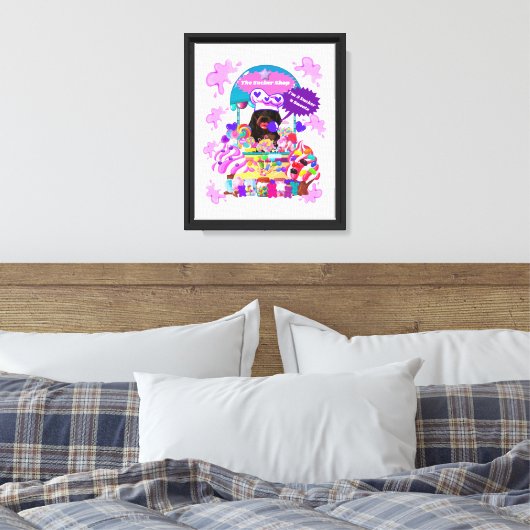De Lollipop & Snoep Shop Canvas Art Afdruk (Insitu (Slaapkamer))