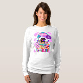 De Lollipop & Snoep Shop Dames Winter T-shirt (Voorkant volledig)
