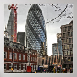 De Londense Gherkins Poster