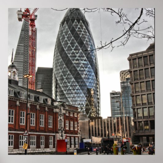 De Londense Gherkins Poster (Voorkant)