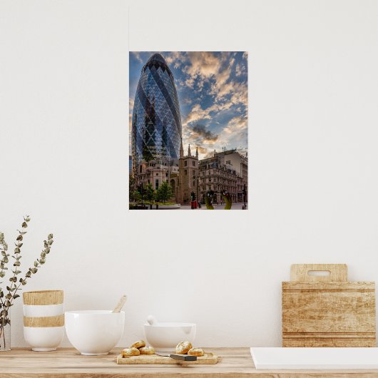 De London Gherkins Poster (Keuken)