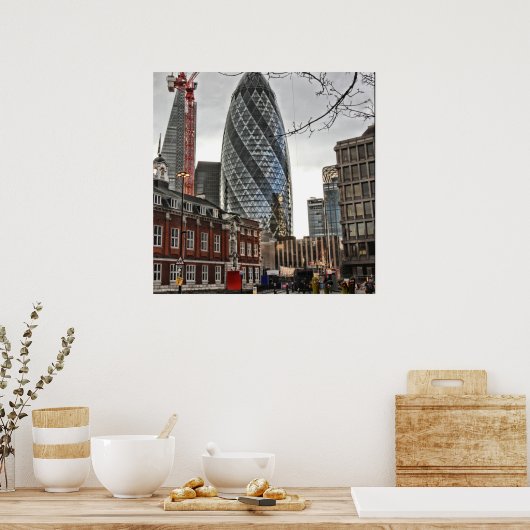 De London Gherkins Poster (Keuken)