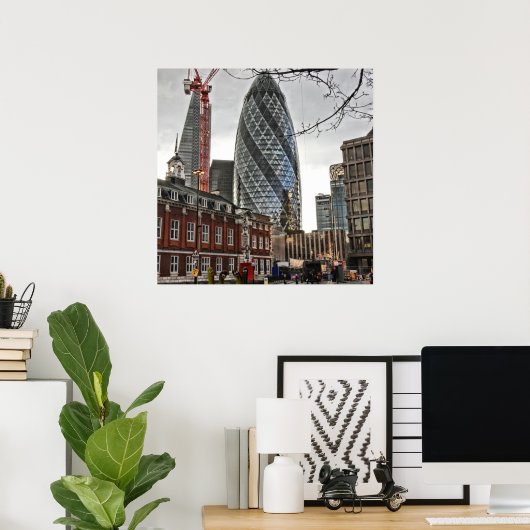 De London Gherkins Poster (Thuiskantoor)