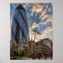 De Londonse Gherkins Poster